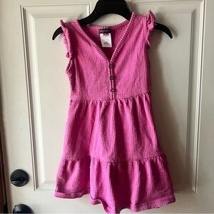 Vince Camuto Pink Girls' Ruffled Sleeve Tiered Dress